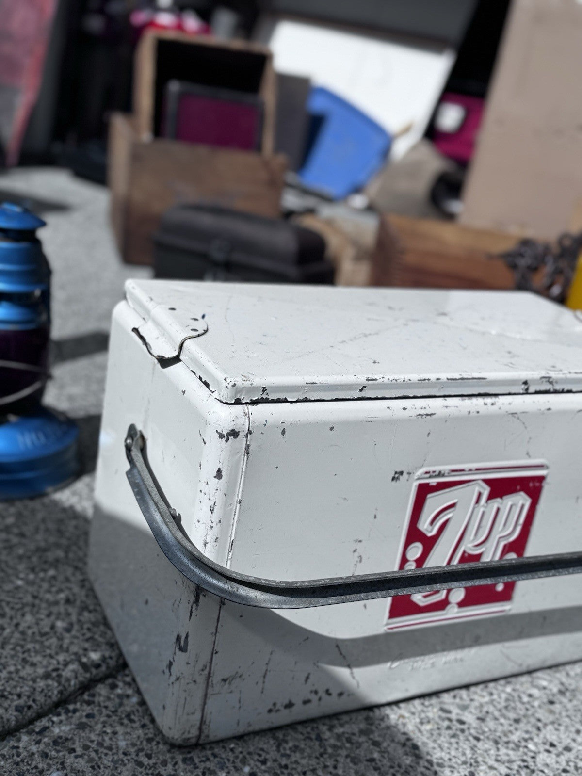 vintage 7up cooler Antique Box