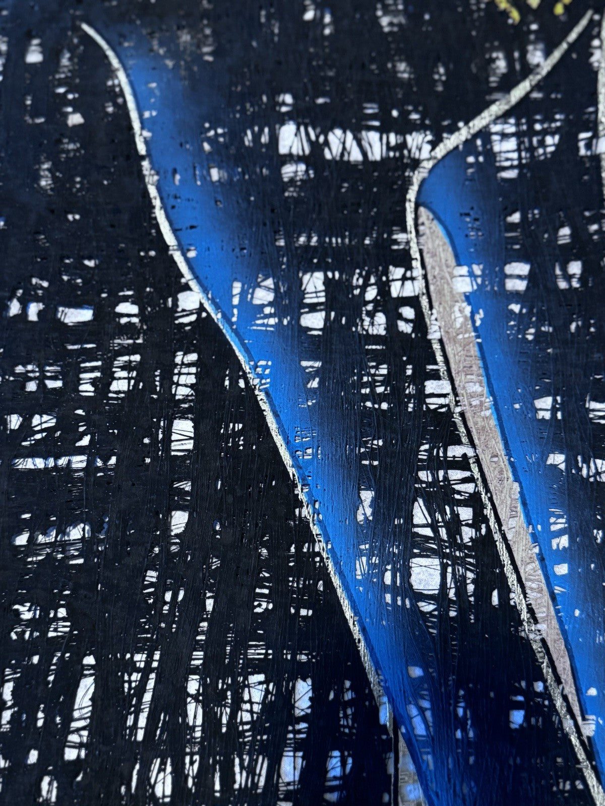 Ancient Egyptian Goddess Bastet Papyrus Original Hand drawing Light Reflection