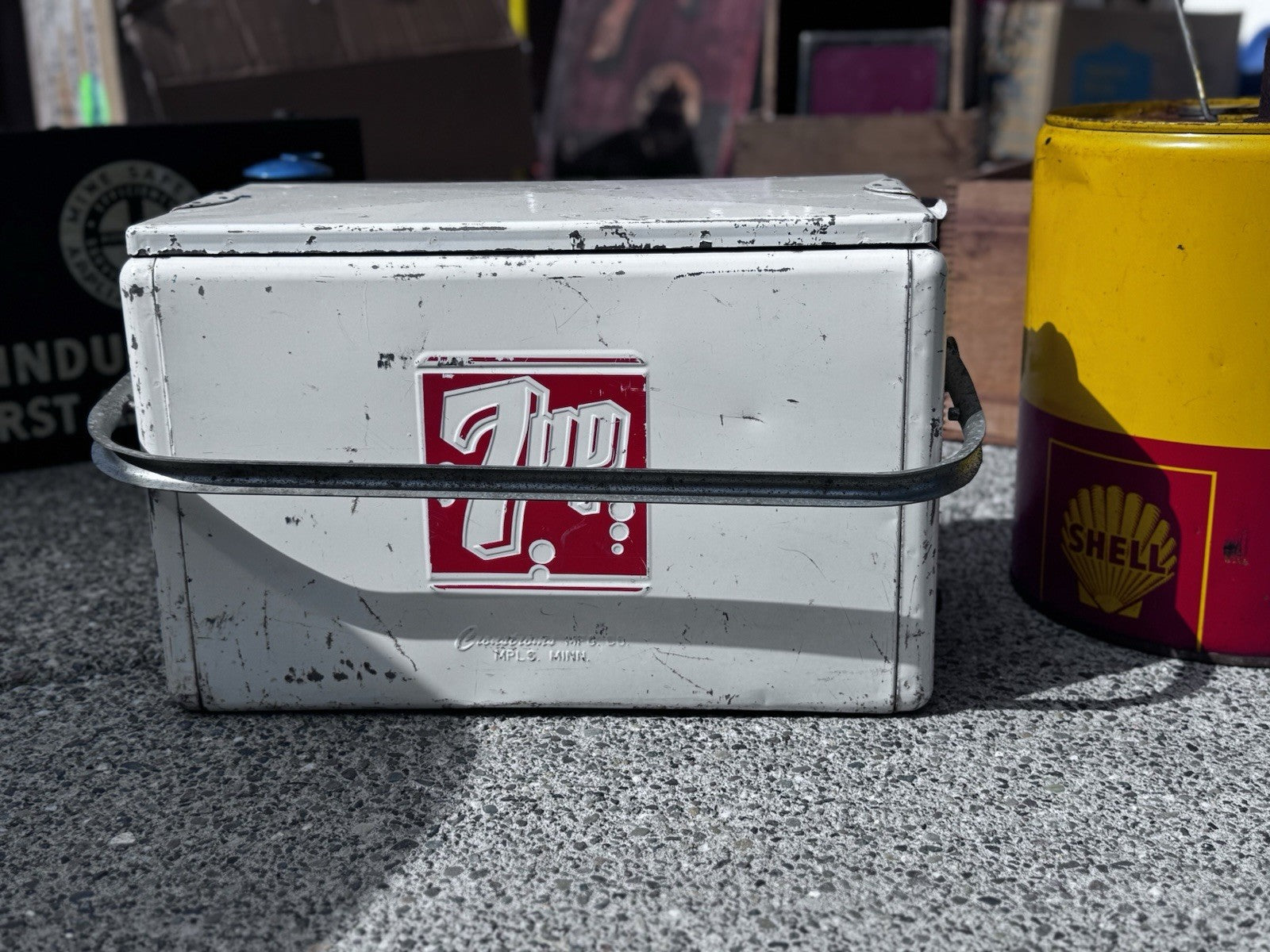 vintage 7up cooler Antique Box