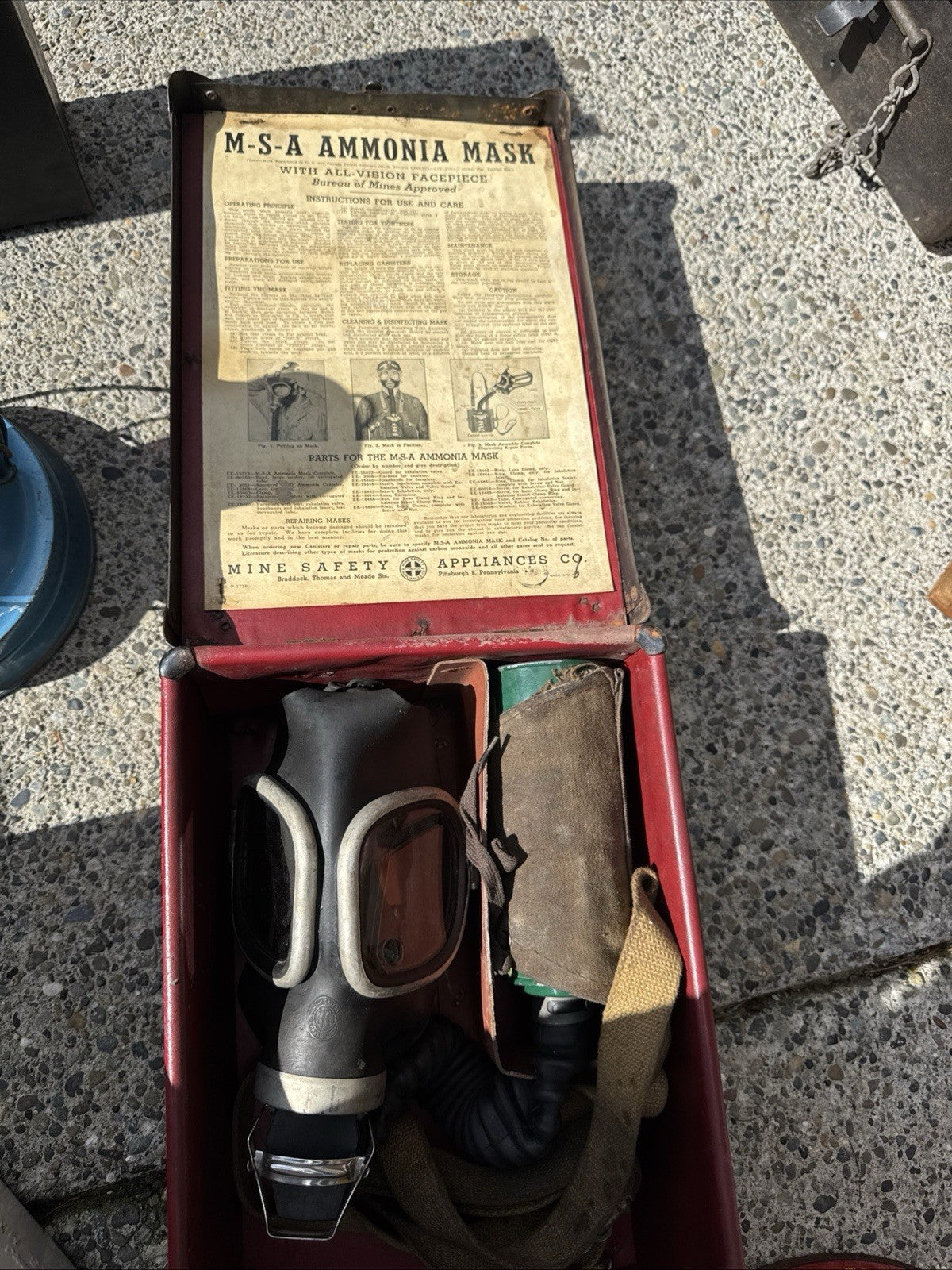 Vintage MSA Industrial Gas Mask Antique