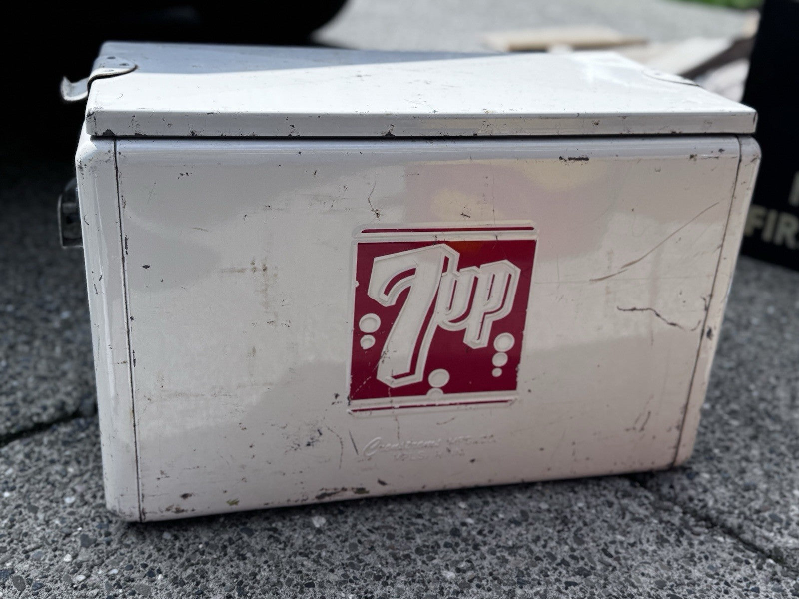 vintage 7up cooler Antique Box
