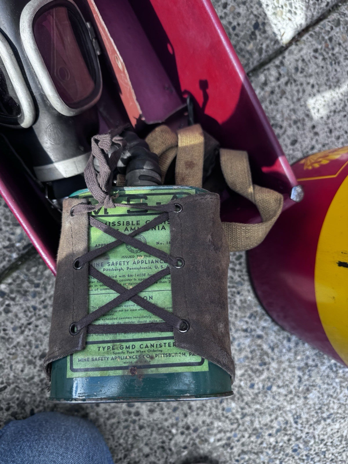 Vintage MSA Industrial Gas Mask Antique