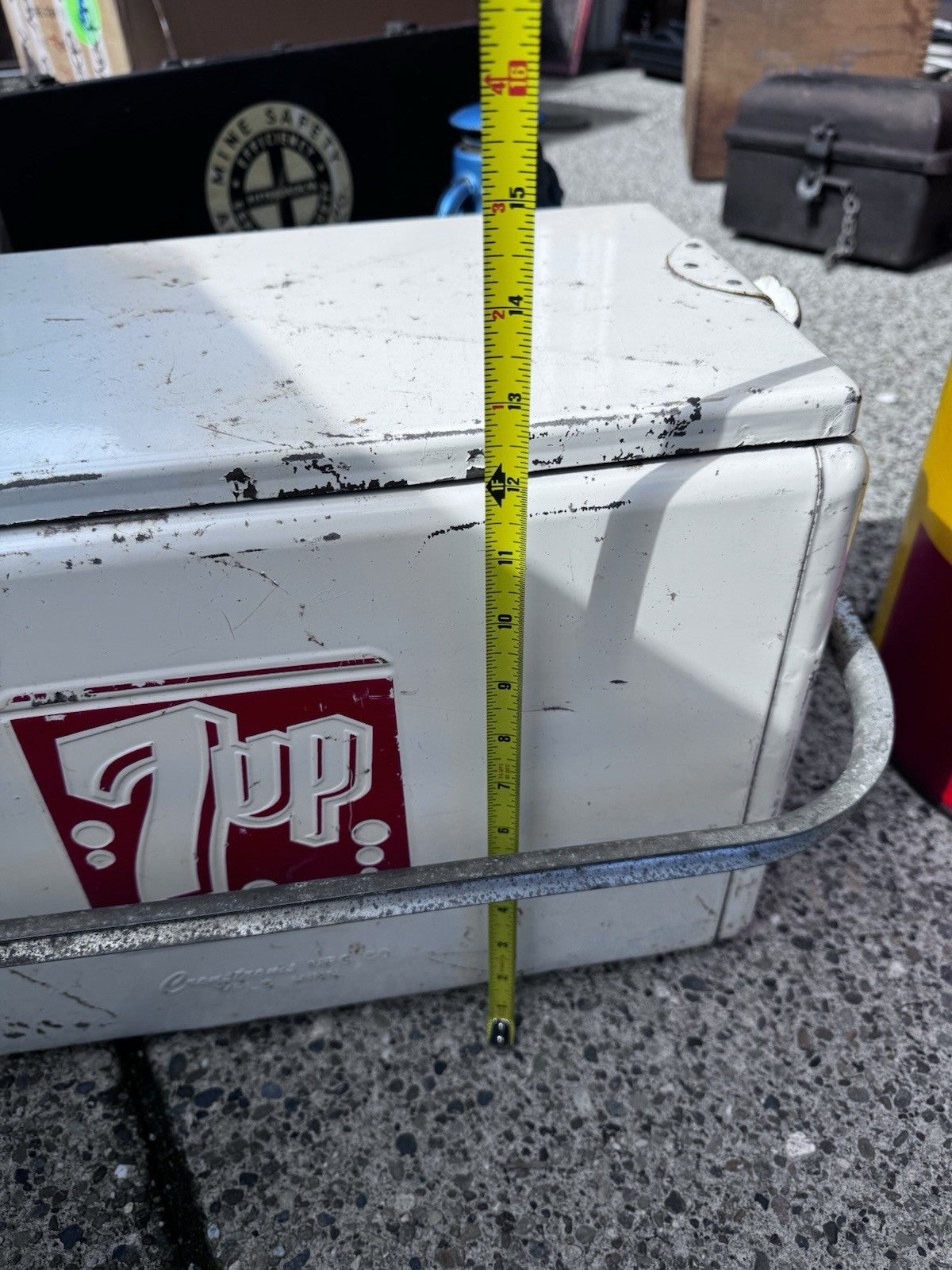 vintage 7up cooler Antique Box