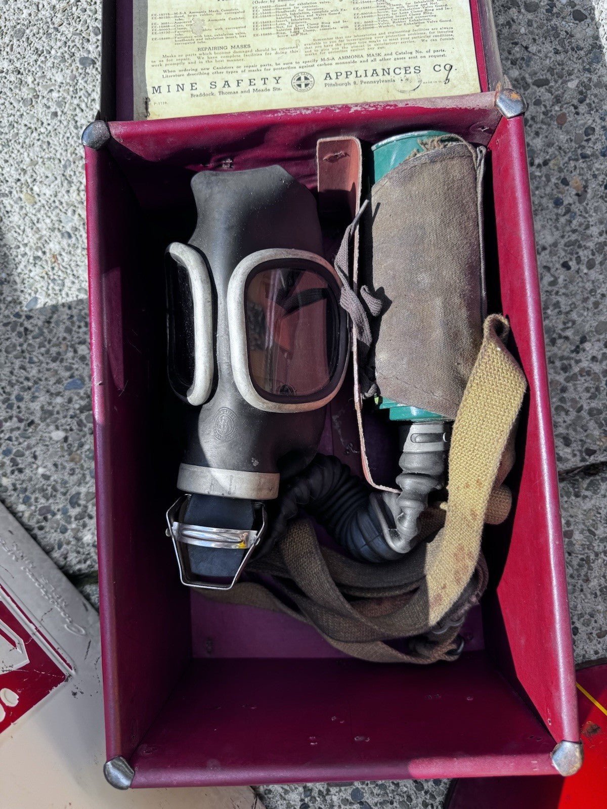 Vintage MSA Industrial Gas Mask Antique